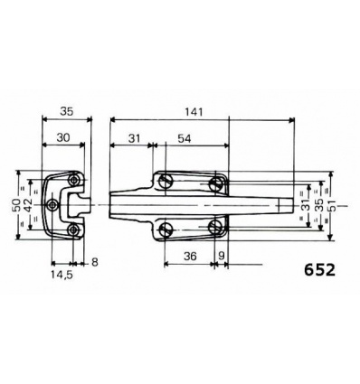 LOQUETEAU CHROME AV GCH TYPE652