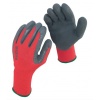 Gants de travail Singer latex gris nylon rouge