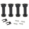 KIT 4 PIEDS ABS HT120 A 4 VIS2CLIP REG 115140MM