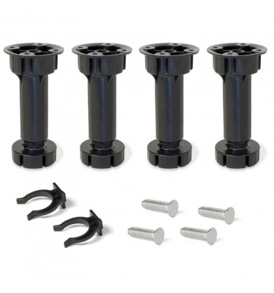 KIT 4 PIEDS ABS HT150 A 4 VIS2CLIP REG 145170MM