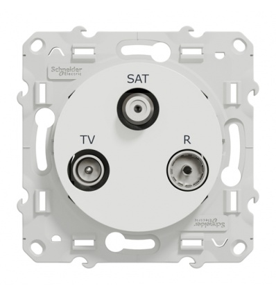 Prise TV FM SAT ODACE Schneider Electric 1 entrée à vis S520461