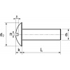 Vis à métaux Acton tête ronde large poêlier fendue inox A2 NFE 25129