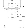 Lavabo PMR RENOVA Comfort Geberit 258565000