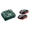 Pack de 2 batteries LiHD 18 V 40 Ah chargeur ASC 55 Metabo