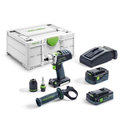 Perceusevisseuse sansfil Festool Quadrive DRC 184 5240 IPlus 18 V 2 batteries chargeur