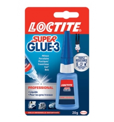 Colle liquide Loctite Super glue3 Professionnel