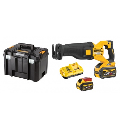 Scie sabre sans fil Dewalt XR FLEXVOLT DCS389X2 54 V 2 batteries 90 Ah chargeur TSTAK