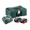 Meuleuse droite sansfil Metabo GA 18 LTX 18 V 2 batteries 55 Ah chargeur coffret METABOX