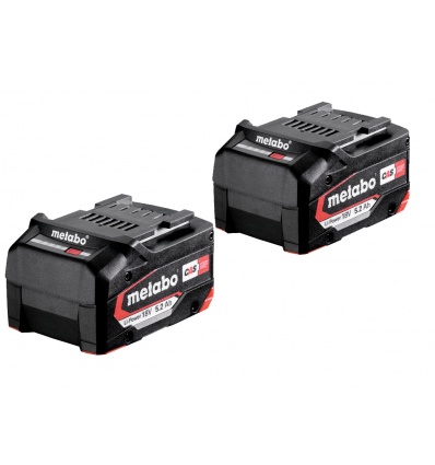 Pack 2 batteries Metabo LIPOWER 18 V 52 Ah