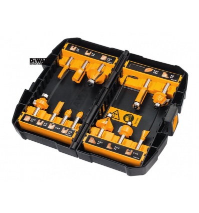 Coffret de 12 fraises de défonceuse Dewalt DT90016