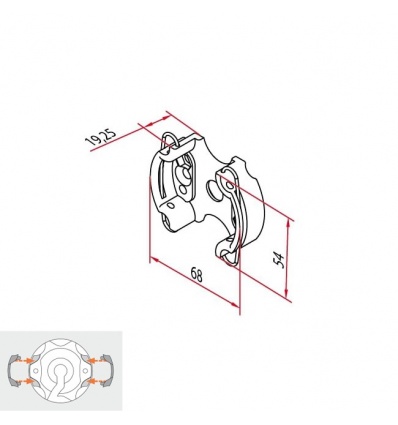 Support moteur Ø 45 mm Cherubini