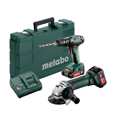 Pack de 2 outils sansfil Metabo SB 18 W 18 LTX 125 Quick 18 V 2 batteries 24 Ah chargeur MetaBox