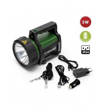 Projecteur rechargeable LED 5 W Velamp 350 lm IP44