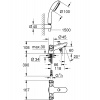 Mélangeur baindouche avec douchette Tempesta Grohe COSTA L