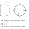 Hublot 62 rond LÉbénoïd E27 sans source lumineuse Blanc 077764