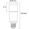 Lampe TOLEDO STICK Sylvania 10 W 1055 lm 827 E27 0029564