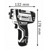 Perceusevisseuse sans fil Bosch GSR 12V15 FC 12 V 2 batteries 2 Ah chargeur LBoxx