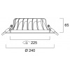 Downlight Sylvania 240 mm 25 W