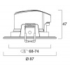 Spot encastrable LED Sylvania Blanc IK03 0005270