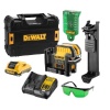 Niveau laser croix 5 points XR Dewalt DCE0825D1G 108 V batterie 20 Ah chargeur TSTAK