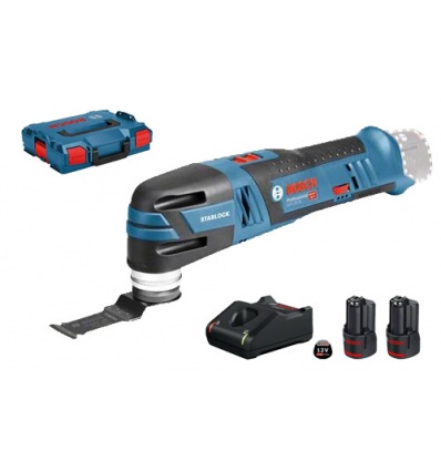 Découpeurponceur sansfil Bosch GOP 12V28 Professional 2 batteries 3 Ah chargeur LBoxx