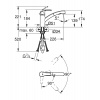 Mitigeur évier Grohe bec bas douchette extractible EUROSMART