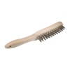 Brosse à mains Dronco manche bois 4 rangs Inox