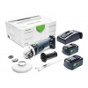 Meuleuse dangle Festool AGC 18125 Li 52 EBPlus 125 mm 2 batteries Systainer TLOC SYS 2