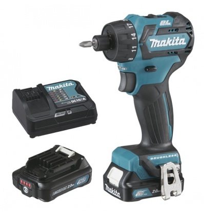 Perceusevisseuse sansfil Makita DF032DSAE 12 V 2 batteries CXT LiIon 2 Ah chargeur coffret