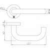 Béquille double sur rosace inox Héraclès Jade 1294