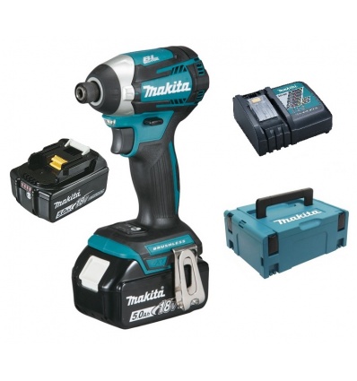 Visseuse à chocs sansfil Makita DTD154RTJ 18 V 2 batteries 5 Ah BL1850B chargeur Makpac 2