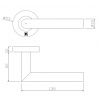 Béquille double sur rosace inox Héraclès Jade 1394