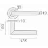 Béquille double sur rosace inox Héraclès Jade 1394