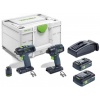 Pack de 2 outils 18 V Festool TID 18 HPC 40 ISet T18 2 batteries 4 Ah chargeur coffret Systainer 577244