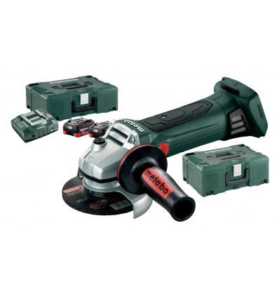 Meuleuse dangle sansfil Metabo W 18 LTX 125 Quick 18 V 2 batteries 55 Ah chargeur 2 Metaloc