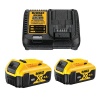 Meuleuse XR Brushless Dewalt DCG405NT 18 V 125 mm 2 batteries 40 Ah chargeur TSTAK