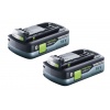 Pack de 2 batteries Festool 18 V 4 Ah Lithium