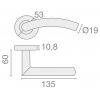 Béquille double sur rosace inox Héraclès Jade 1494