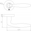 Béquille double semi massive sur rosace inox Héraclès Jade 1594