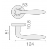 Béquille double semi massive sur rosace inox Héraclès Jade 1594