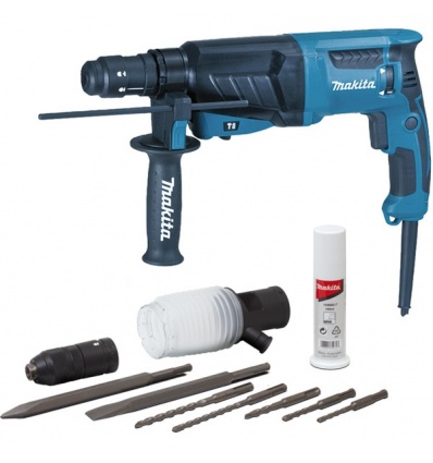 Perfoburineur SDSPlus Makita HR2630TX4 800 W accessoires