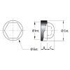 Couvre écrou Réf 48-M14 par 1000 - Blanc - Diam Ext. : 14 - FORTAPS