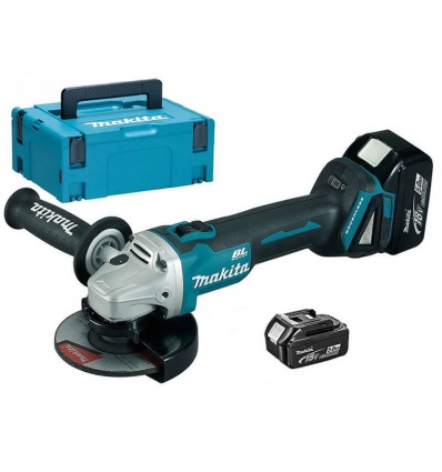 Meuleuse 18 V Makita DGA504RTJ 125 mm 2 batteries 5 Ah chargeur coffret MAKPAC