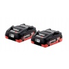 Set de base 2 batteries Metabo LiHD 18 V 4 Ah chargeur ASC 145 coffret METALOC II