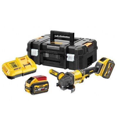 Meuleuse sansfil 20 XR Flexvolt Dewalt DCG418X2 54 V 2 batteries 3 Ah chargeur Tstak II