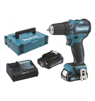 Perceusevisseuse sansfil Makita DF332DSAJ 12 V 2 batteries CXT LiIon 2 Ah chargeur Makpac