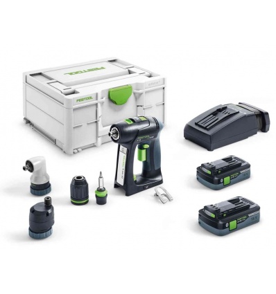 Perceusevisseuse sans fil Festool C 18 HPC 40 ISet 18 V 2 batteries 4 Ah chargeur coffret