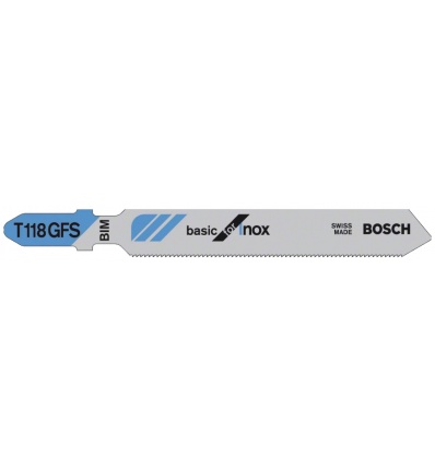 Lames de scie sauteuse Bosch T 118 GFS Basic for Stainless Steel