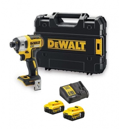 Visseuse à chocs sansfil 18 V XR Brushless Dewalt DCF887NT 2 batteries 5 Ah chargeur TStak