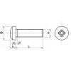 Vis à métaux Acton tête cylindrique bombée PH inox A2 DIN 7985